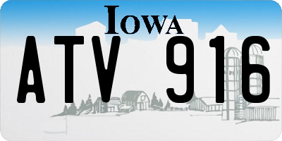 IA license plate ATV916