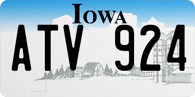 IA license plate ATV924