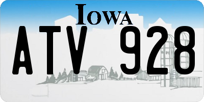 IA license plate ATV928
