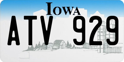 IA license plate ATV929