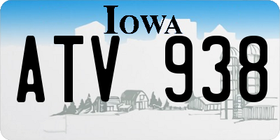 IA license plate ATV938