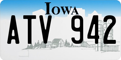 IA license plate ATV942