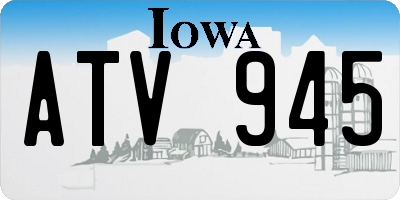 IA license plate ATV945