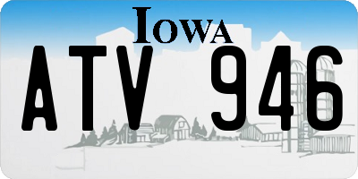 IA license plate ATV946