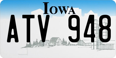 IA license plate ATV948