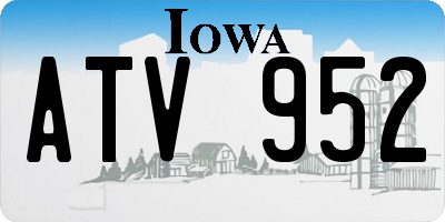 IA license plate ATV952