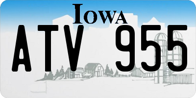 IA license plate ATV955