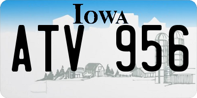 IA license plate ATV956