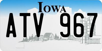 IA license plate ATV967