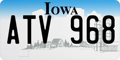 IA license plate ATV968