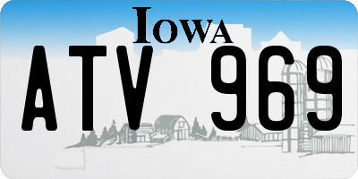 IA license plate ATV969