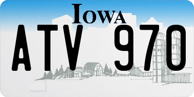 IA license plate ATV970