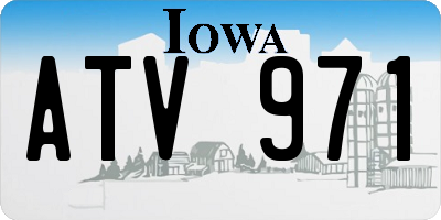 IA license plate ATV971