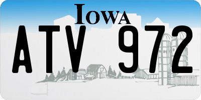 IA license plate ATV972