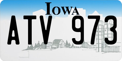 IA license plate ATV973