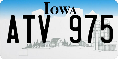 IA license plate ATV975