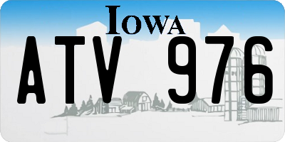 IA license plate ATV976