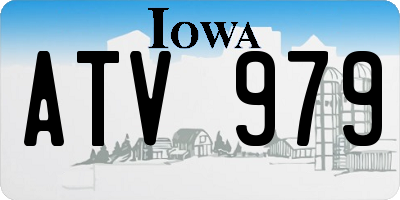 IA license plate ATV979