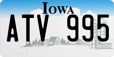 IA license plate ATV995