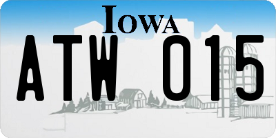 IA license plate ATW015