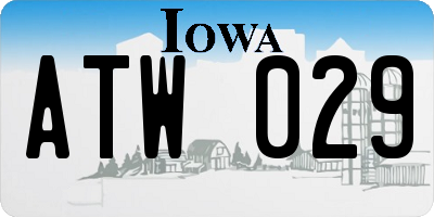 IA license plate ATW029