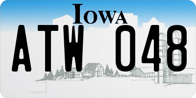 IA license plate ATW048