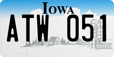 IA license plate ATW051