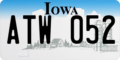 IA license plate ATW052