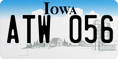 IA license plate ATW056