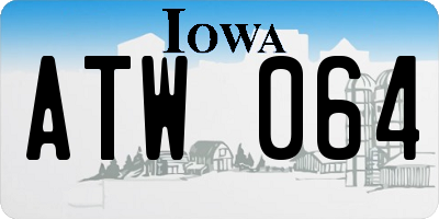 IA license plate ATW064