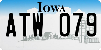 IA license plate ATW079