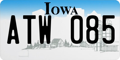 IA license plate ATW085