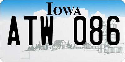 IA license plate ATW086