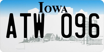 IA license plate ATW096