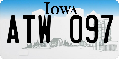 IA license plate ATW097