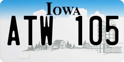 IA license plate ATW105