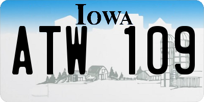 IA license plate ATW109