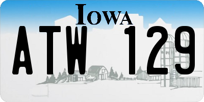 IA license plate ATW129