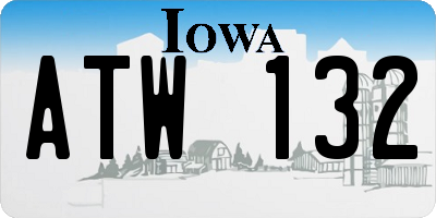 IA license plate ATW132