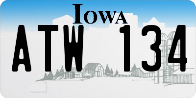 IA license plate ATW134