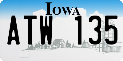 IA license plate ATW135