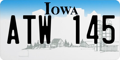 IA license plate ATW145