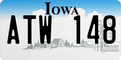 IA license plate ATW148