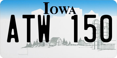 IA license plate ATW150