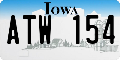 IA license plate ATW154