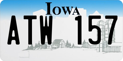 IA license plate ATW157