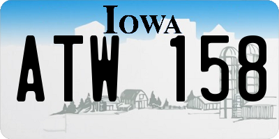 IA license plate ATW158