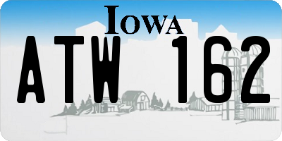 IA license plate ATW162