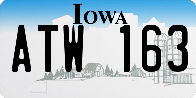 IA license plate ATW163