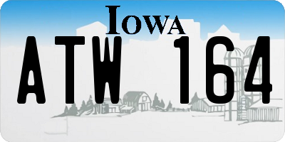 IA license plate ATW164